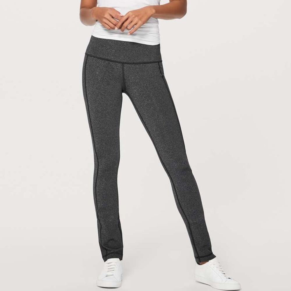 Lululemon Skinny Groove Pant II 33" Heathered Black 6